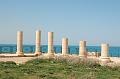 restored roman columns at cesearea